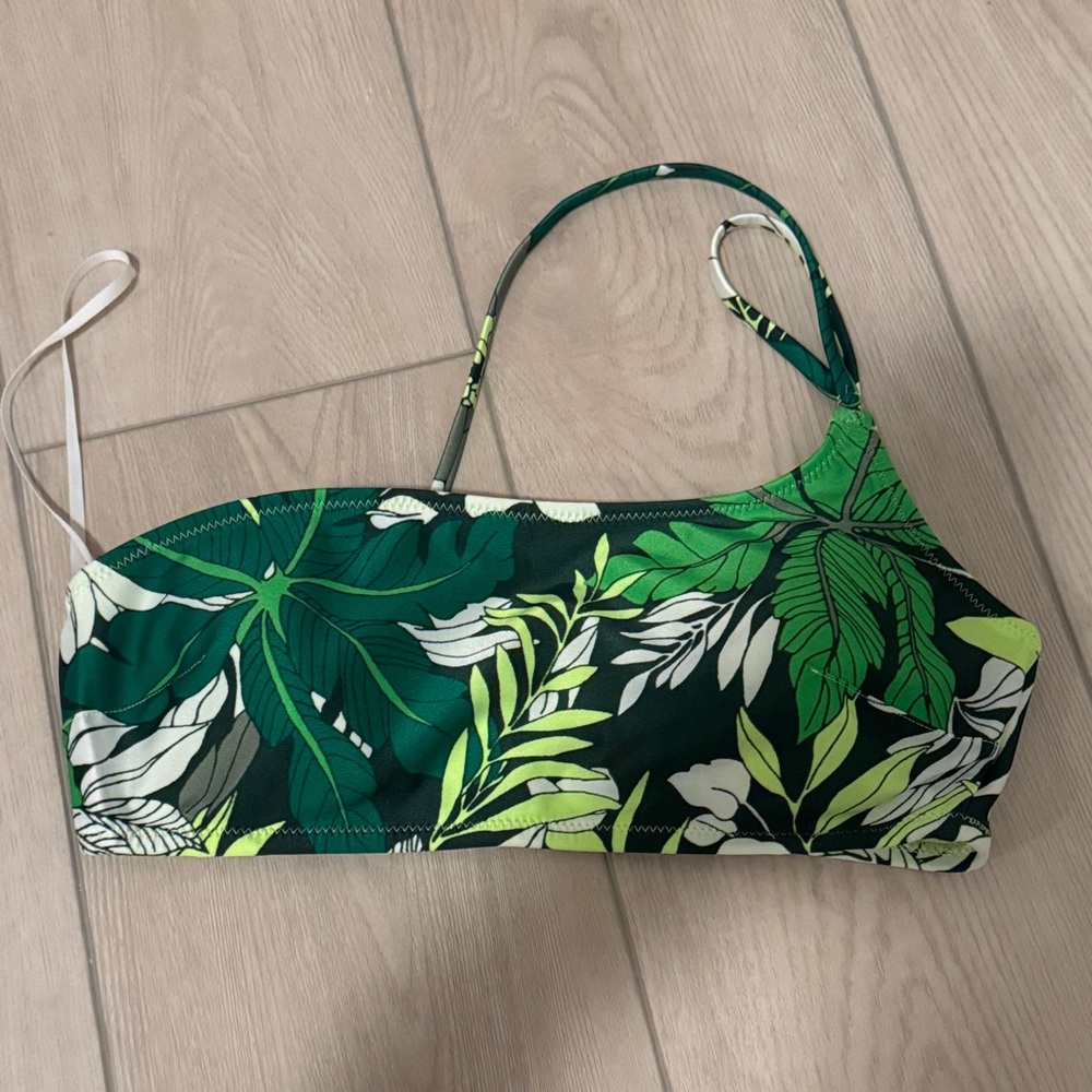 Aerie Neon Green Bandeau Bikini Top